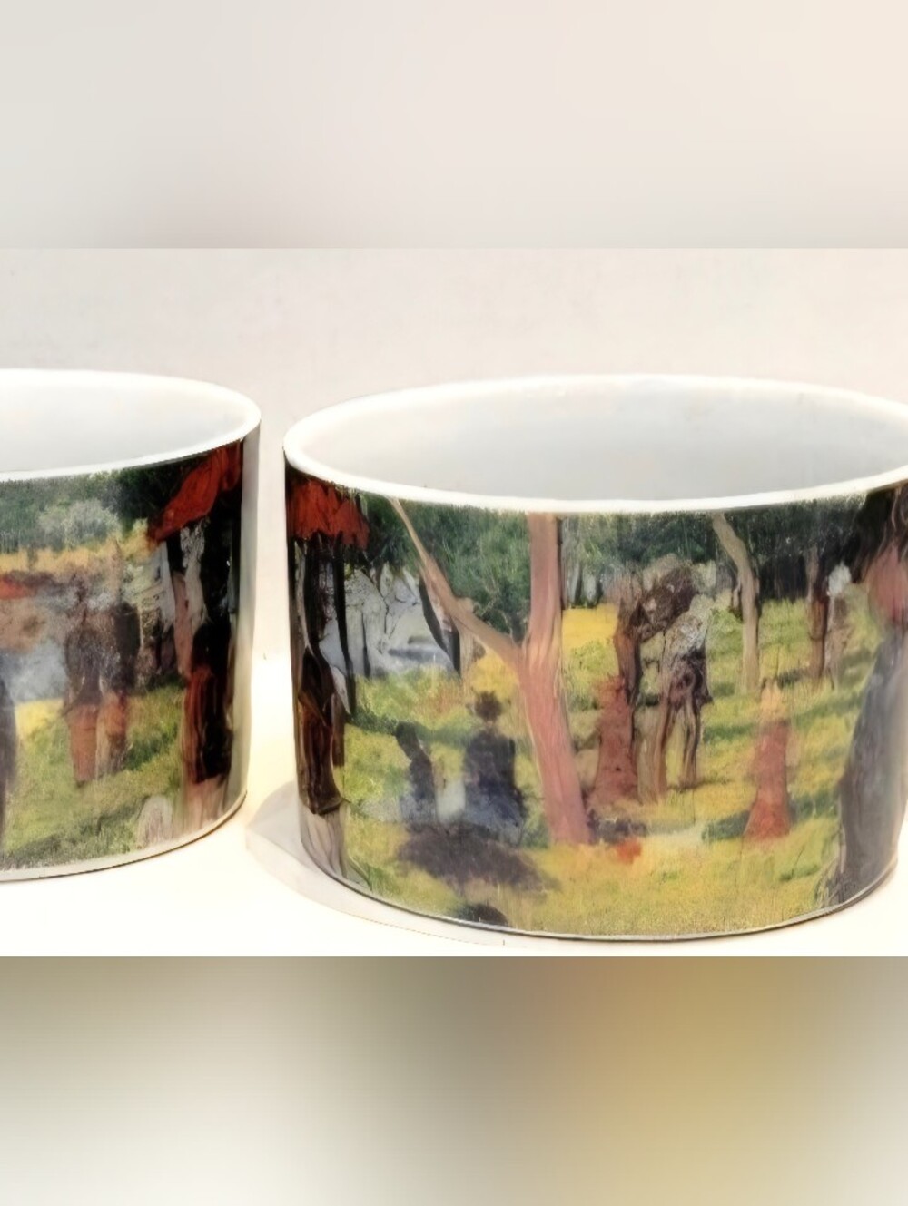 Seurat's Sundau Afternoon Island La Grande Jatte Porcelain 4 Sakura Cups